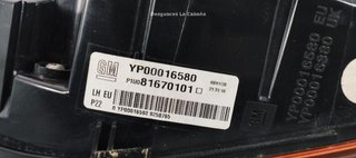 Opel 22135520 yp00016580 piloto trasero grandland
