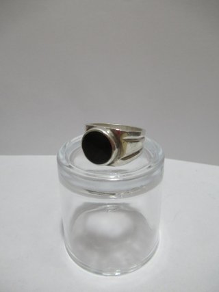 Anillo de Plata de Ley 925 con Piedra Ónix