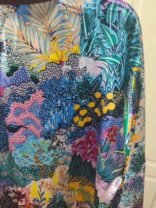 Kimono estampado multicolor talla única