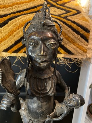 Figura Arte Africano Bronce