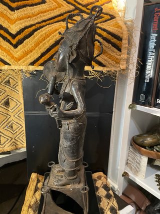 Figura Arte Africano Bronce