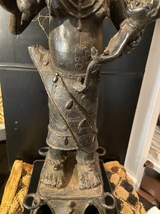 Figura Arte Africano Bronce