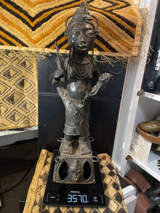 Figura Arte Africano Bronce
