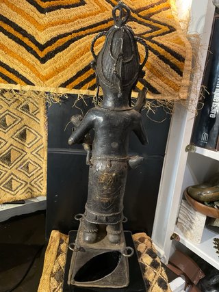 Figura Arte Africano Bronce