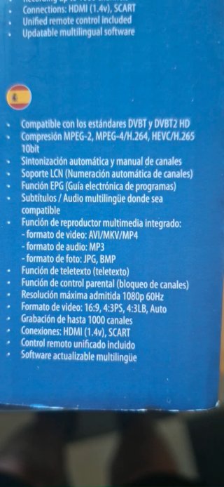 Decodificador TDT SMARTIX DVB-T/T2 HEVC