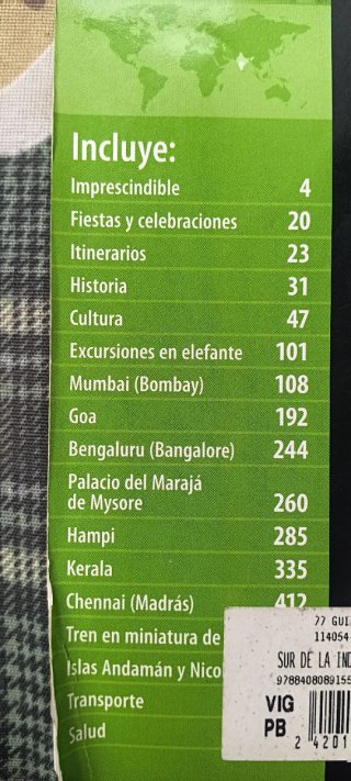 Guía Sur de la India