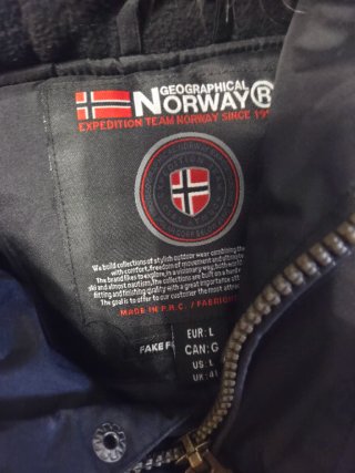 Chaqueta Geographical Norway Negra Talla L