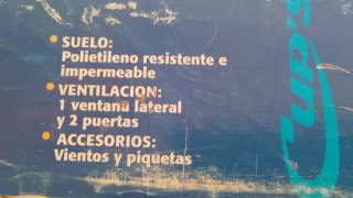 Tienda de campaña tipo chalet