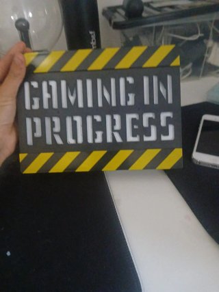 Placa Decorativa Gaming In Progress