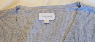 Maglia Springfield grigia finemente ricamata Taglia XS