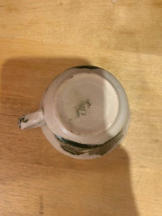 Taza La Cartuja de Sevilla verde 8cm