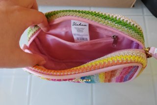Neceser/bolso mano multicolor estilo ibicenco