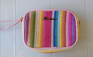 Neceser/bolso mano multicolor estilo ibicenco