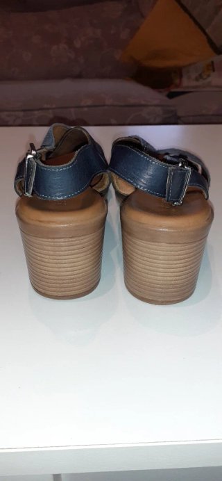 Sandalias Paula Urban Azul y Plateado