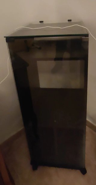 Mueble moderno cristal negro
