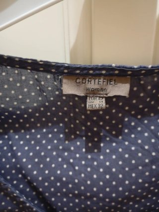 Blusa Cortefiel Talla 42 Lunares y efecto volantes