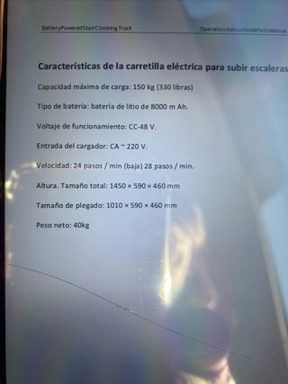 Carretilla mecánica sube escaleras