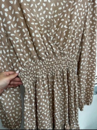 Vestido estampado manga larga talla S