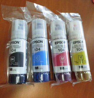 4 Cartucce Epson Ecotank 104 (BK, C, M, Y)