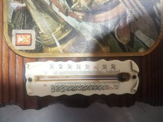 Termómetro Rústico Madera Vintage Ciervo