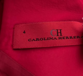Vestido Carolina Herrera Rojo Talla M