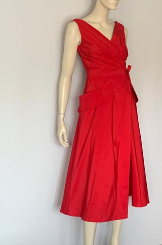 Vestido Carolina Herrera Rojo Talla M