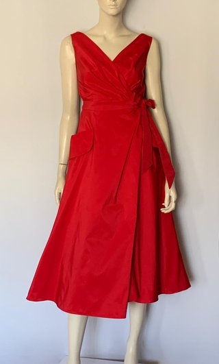 Vestido Carolina Herrera Rojo Talla M