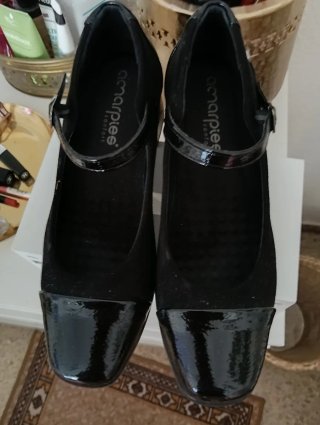 Zapatos negros piel talla 40