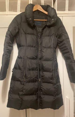 Plumas Zara Negro Mujer
