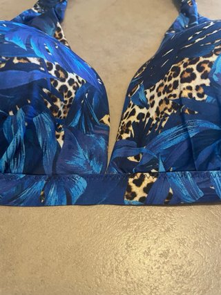 Top bikini triangolo maculato