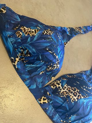Top bikini triangolo maculato