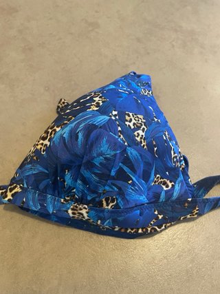 Top bikini triangolo maculato