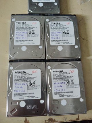 LOTE 5 DISCOS DUROS 750GB TOSHIBA