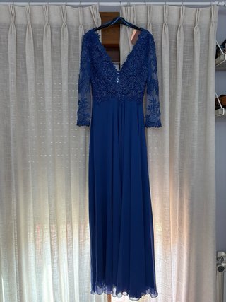 Vestido largo azul Toques