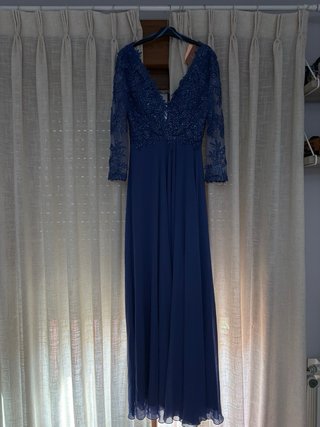 Vestido largo azul Toques