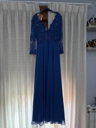Vestido largo azul Toques