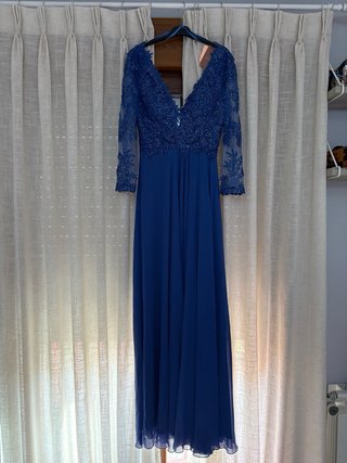 Vestido largo azul Toques