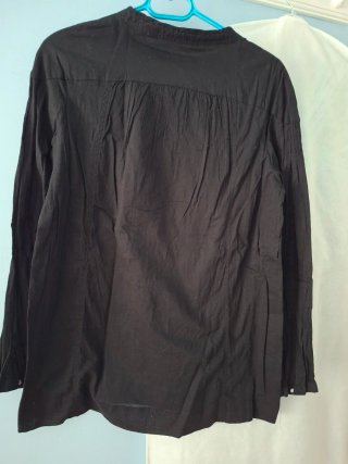 Blusa/Caftán Negro Zara Bordado