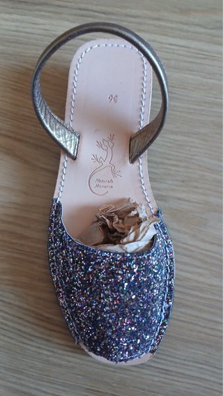 Abarca Menorquina Glitter Talla 36
