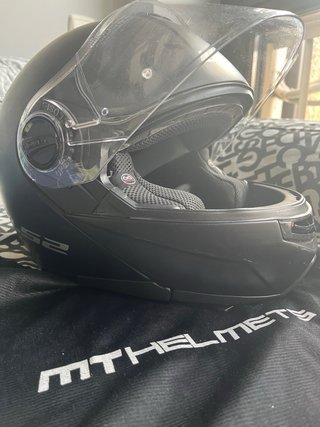 Casco Moto LS2 Negro (Gafas incorporadas) y funda