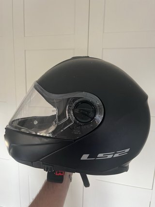 Casco Moto LS2 Negro (Gafas incorporadas) y funda