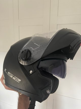 Casco Moto LS2 Negro (Gafas incorporadas) y funda