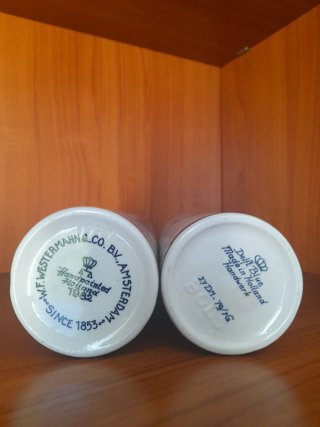 Coppia Bottiglie Ceramica Delft