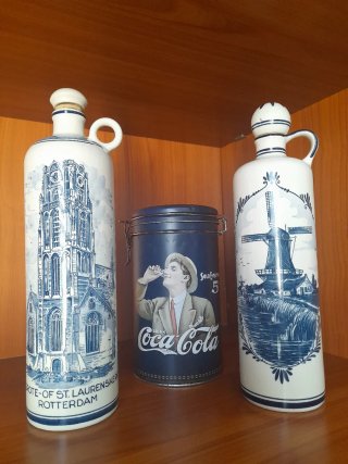 Coppia Bottiglie Ceramica Delft