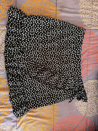 Falda corta estampada flores SHEIN