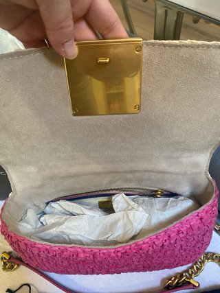 Bolso Purificación García Rosa y Dorado