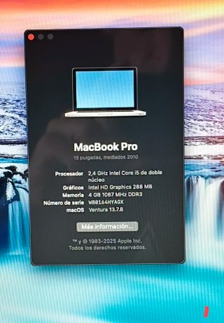 MacBook Pro 2010 Apple Plata