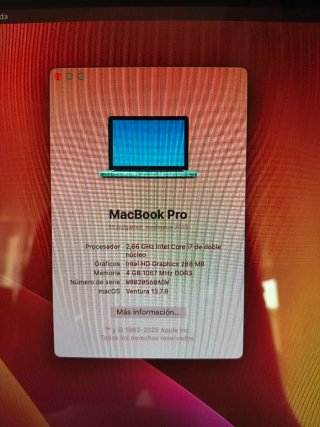 MacBook Pro 2010 Apple Plata