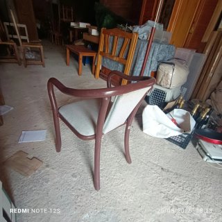 Set di poltrone da pranzo in ferro e tessuto