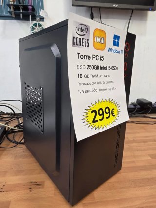 Torre PC i5 SSD 250GB 16GB RAM